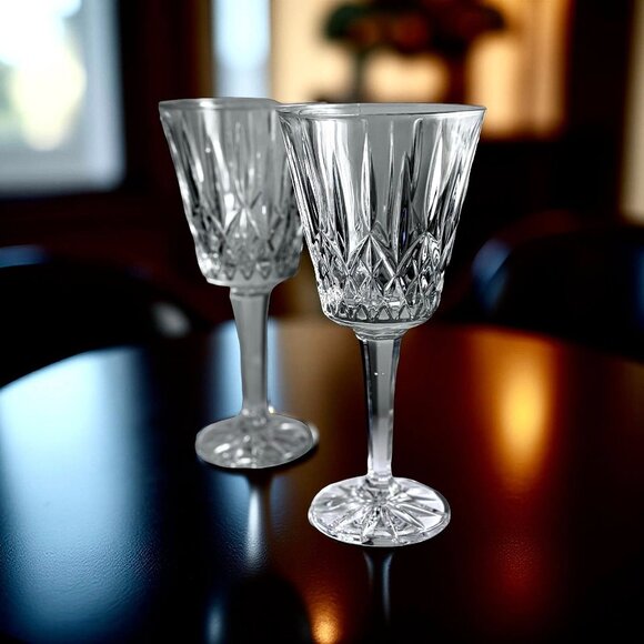 2 Catilin by Shannon Godinger, Crystal Stems Water Glass Replacements Multiples - Picture 1 of 6